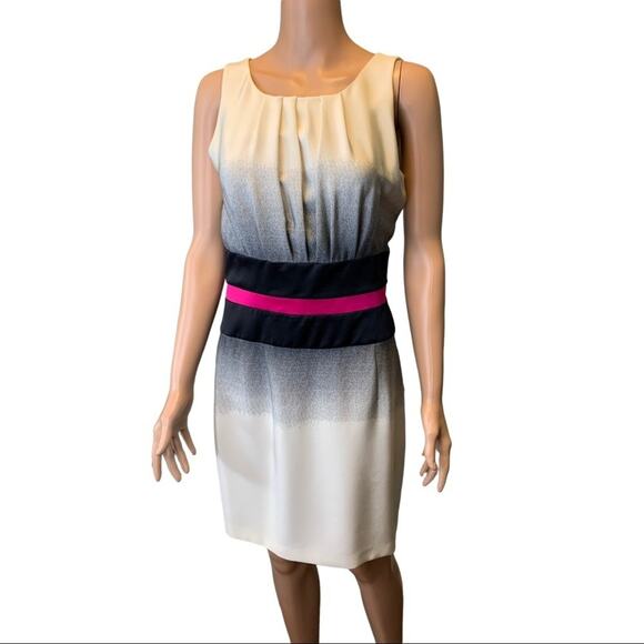Jay Godfrey Silk Color Block Ombre Dress Size 10 New! Party Holidays Preppy - Picture 1 of 5